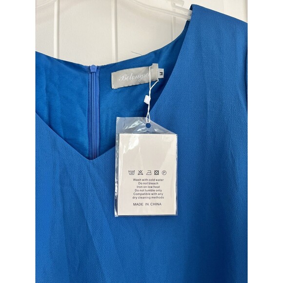 Belongsci Women's Shift Dress WITH CHIFFON Medium NWT - Picture 4 of 9